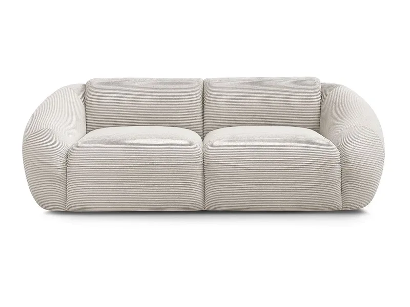 2er Sofa BOBOCHIC TINA Cord-Stoff beige