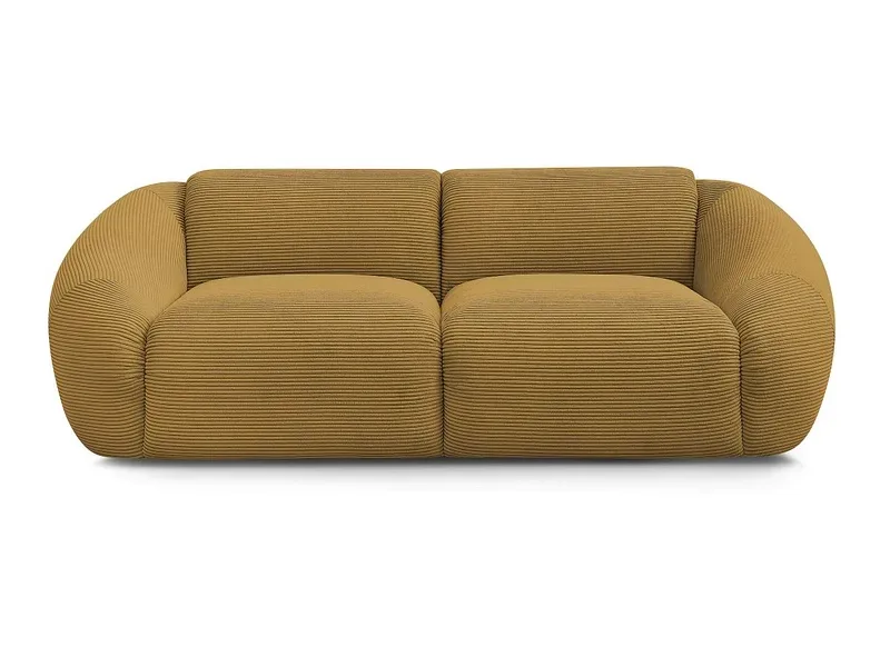 2er Sofa BOBOCHIC TINA Cord-Stoff gelb