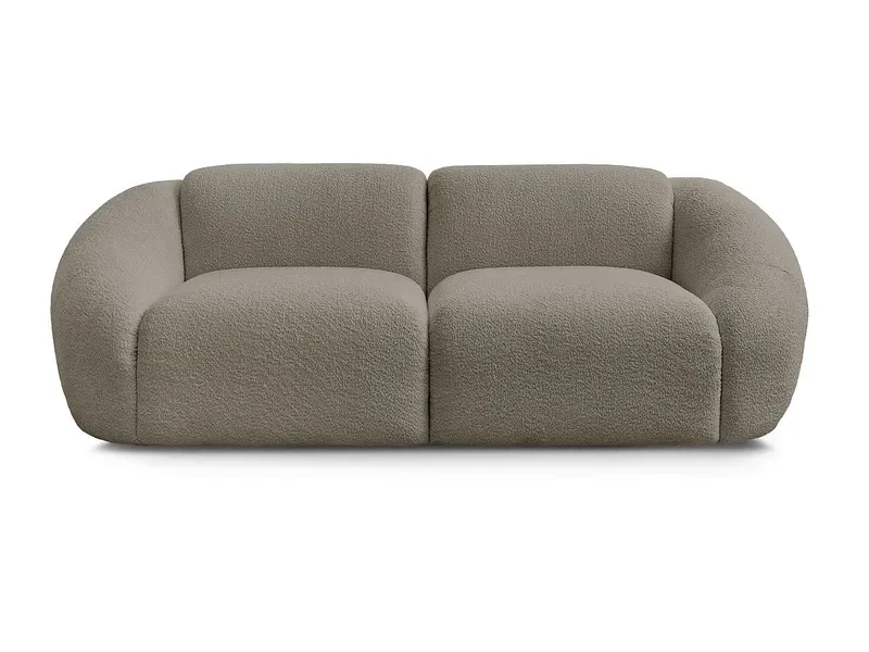 2er Sofa BOBOCHIC TINA Boucle-Stoff taupe