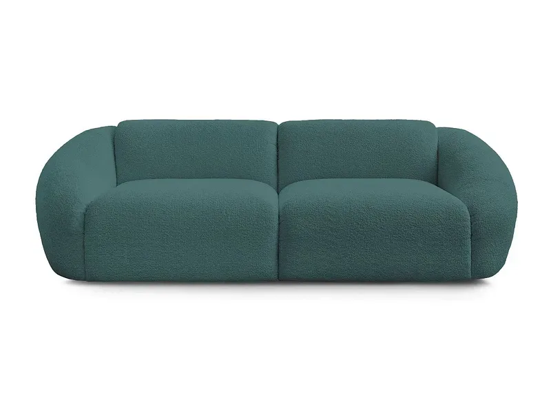 3er Sofa BOBOCHIC TINA Boucle-Stoff hellblau
