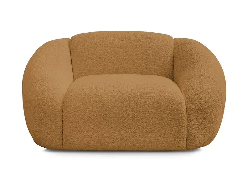 Sessel BOBOCHIC TINA Boucle-Stoff gelb