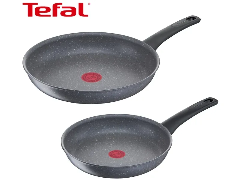 Kochset HEALTHY CHEF TEFAL 2 Stück aluminium Grau