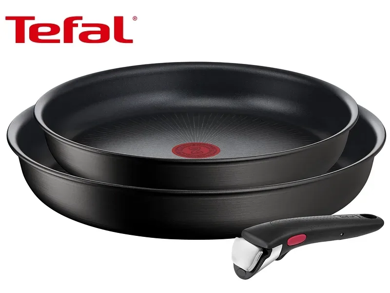 Kochset INGENIO UNLIMITED TEFAL 3 Stück aluminium Schwarz