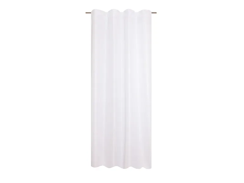Vorhang LAZARO 140x240cm kräuselband glitzernd weiss