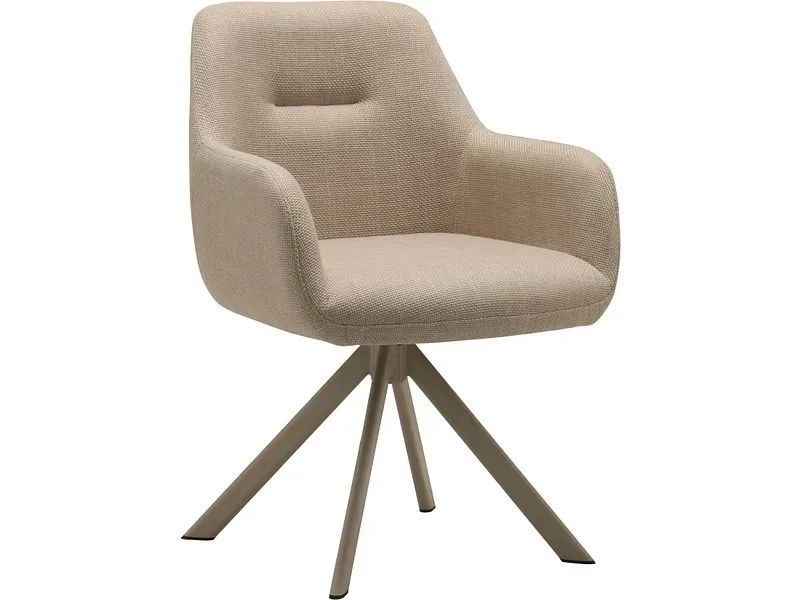Stuhl KATE Stoff beige drehsitz