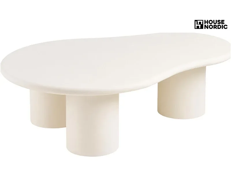 HOUSE NORDIC Couchtish PALMERA 80x120x35cm cremeweiss