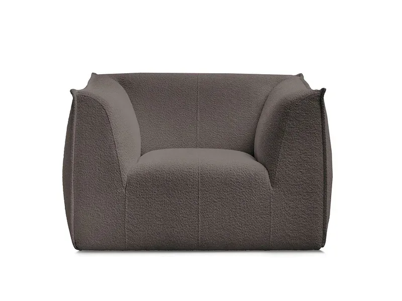 Sessel BOBOCHIC GIORGIA Boucle-Stoff rotbraun