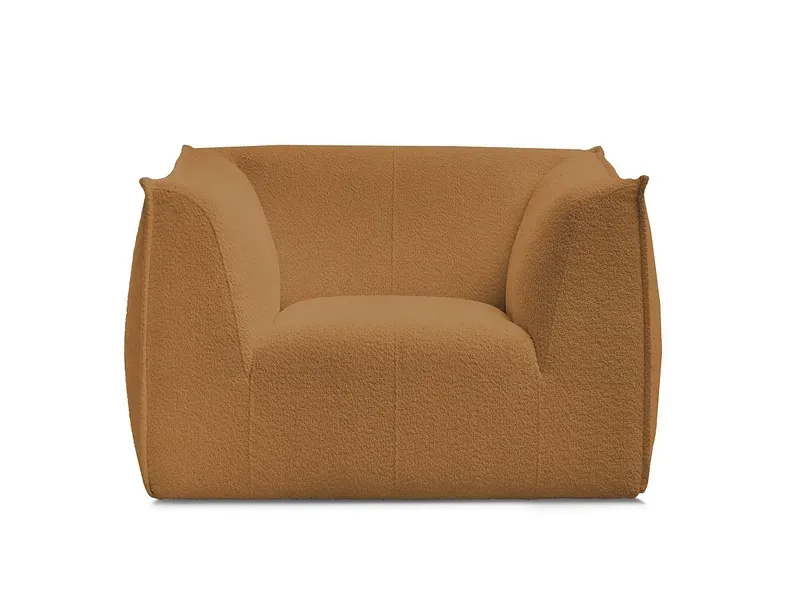 Sessel BOBOCHIC GIORGIA Boucle-Stoff gelb
