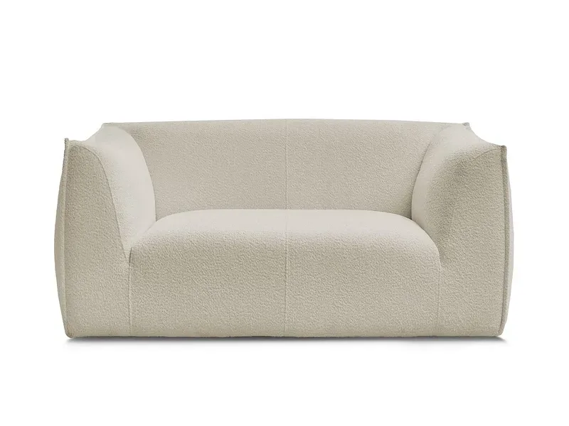 2er Sofa BOBOCHIC GIORGIA Boucle-Stoff beige