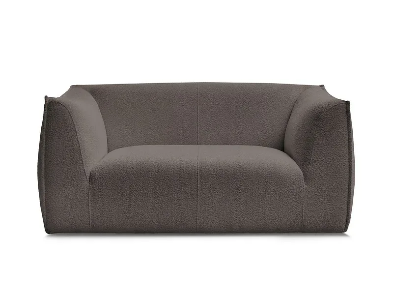 2er Sofa BOBOCHIC GIORGIA Boucle-Stoff rotbraun
