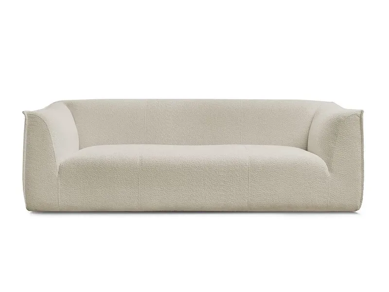 3er Sofa BOBOCHIC GIORGIA Boucle-Stoff beige