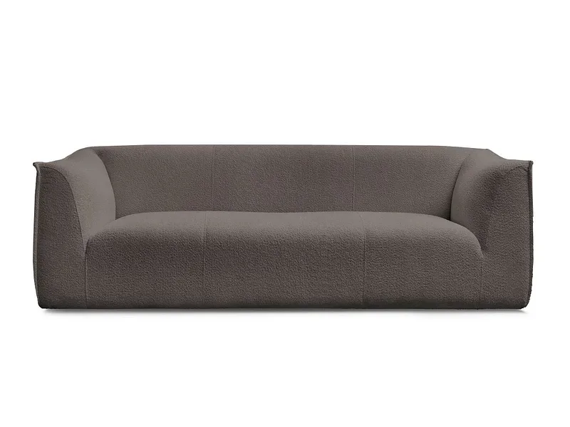 3er Sofa BOBOCHIC GIORGIA Boucle-Stoff rotbraun