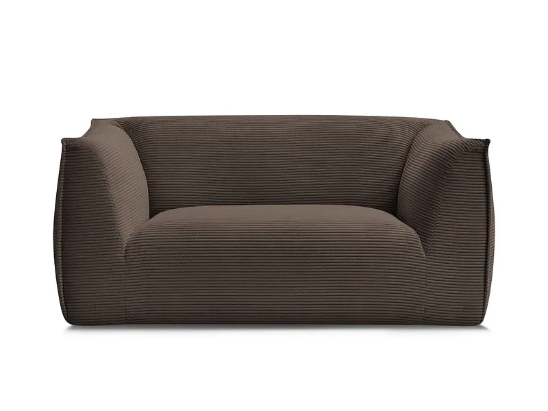 2er Sofa BOBOCHIC GIORGIA Cord-Stoff rotbraun
