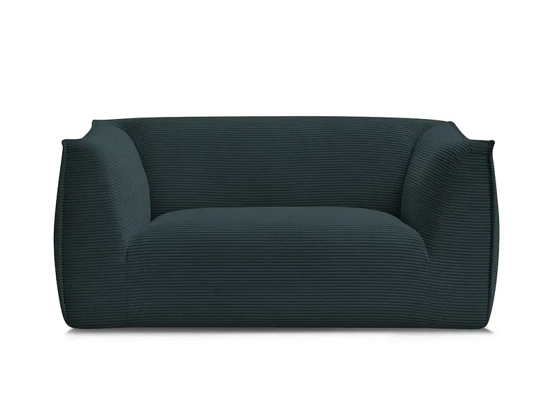 2er Sofa BOBOCHIC GIORGIA Cord-Stoff dunkelblau