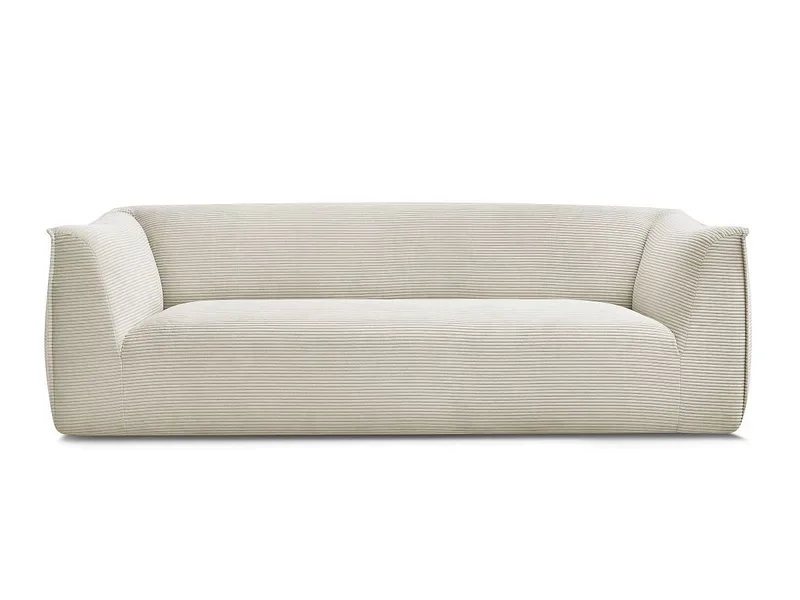 3er Sofa BOBOCHIC GIORGIA Cord-Stoff beige