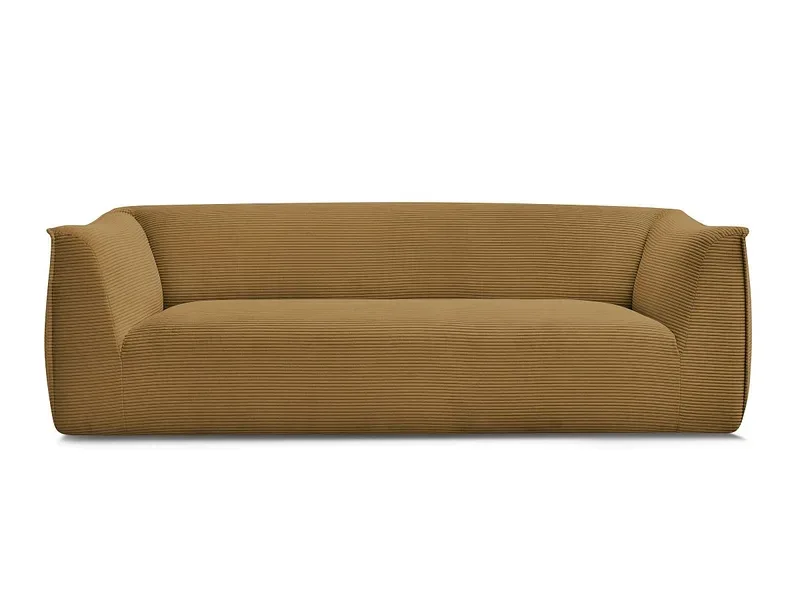 3er Sofa BOBOCHIC GIORGIA Cord-Stoff gelb