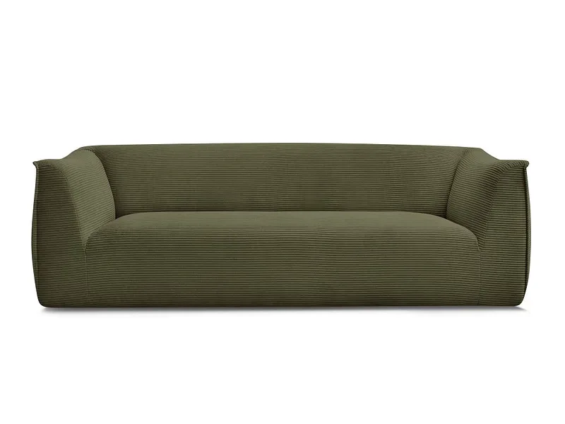 3er Sofa BOBOCHIC GIORGIA Cord-Stoff grün