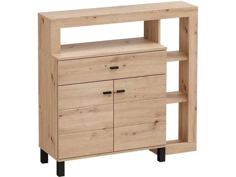 Kommode SARK 2 Türen 1 Schublade 35x106x100.5cm artisan eiche melamin