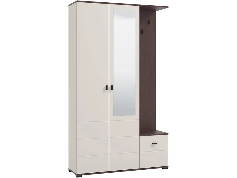 Garderobe CANVEY 115.4x35.2x197.2cm eiche dunkel