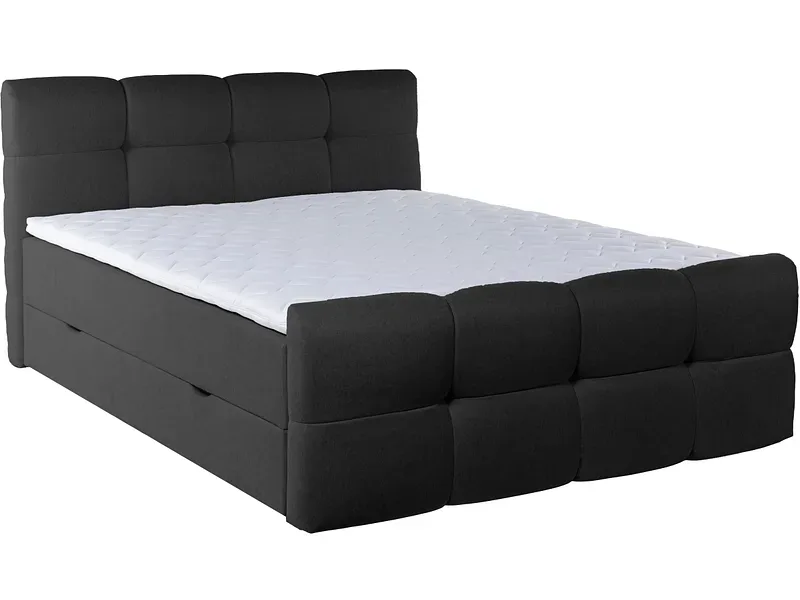 Boxspringbett HAMPTON schwarz 160x200cm fest
