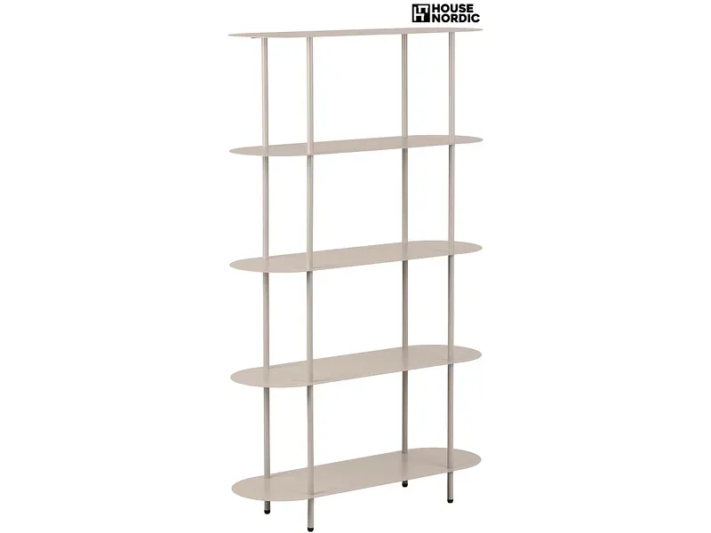 HOUSE NORDIC Regal RIETI 90x31x150cm metall matt