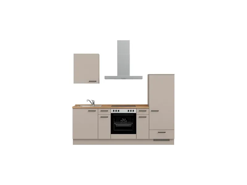 Komplette Küche MODUSET EASYTOUCH CLASSIC Sand ultramatt 60x240cm