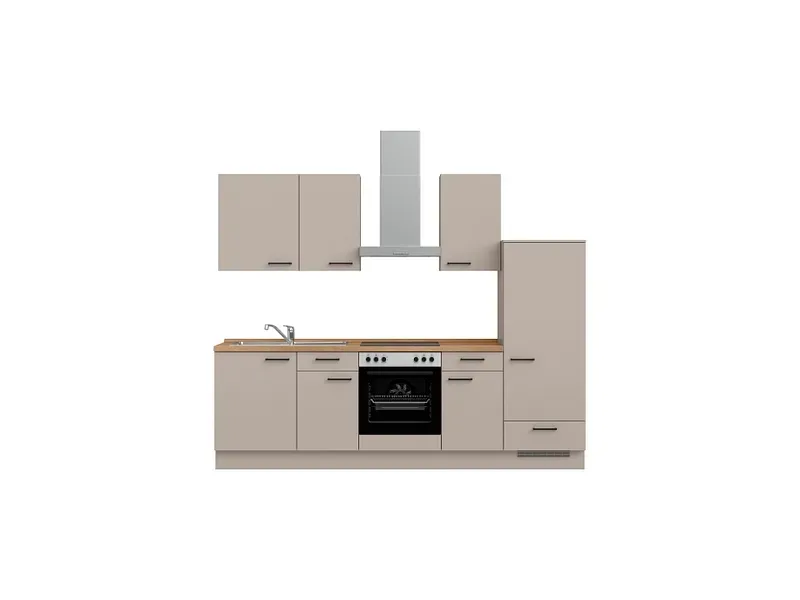 Komplette Küche MODUSET EASYTOUCH CLASSIC Sand ultramatt 60x270cm