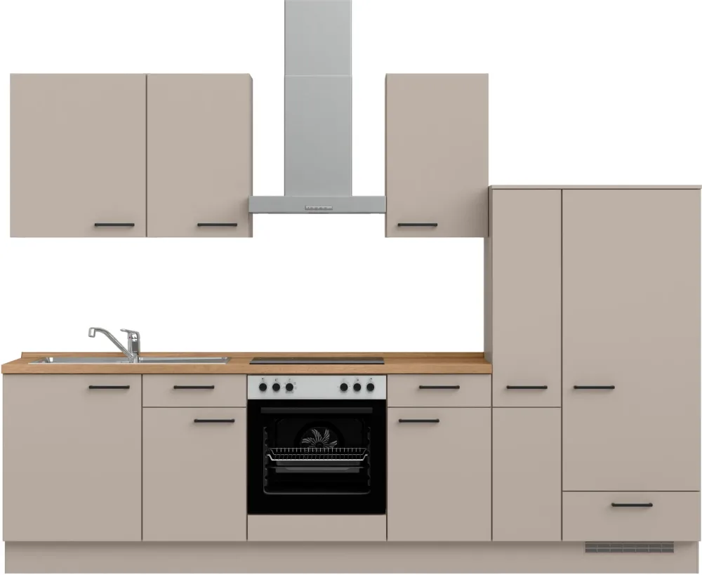 Komplette Küche MODUSET EASYTOUCH CLASSIC Sand ultramatt 60x300cm