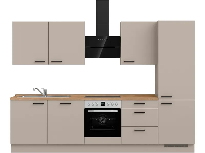 Komplette Küche MODUSET EASYTOUCH PREMIUM Sand ultramatt 60x300cm