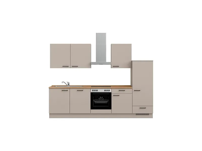 Komplette Küche MODUSET EASYTOUCH CLASSIC Sand ultramatt 60x300cm