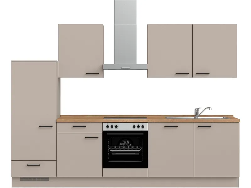 Komplette Küche MODUSET EASYTOUCH CLASSIC Sand ultramatt 60x300cm