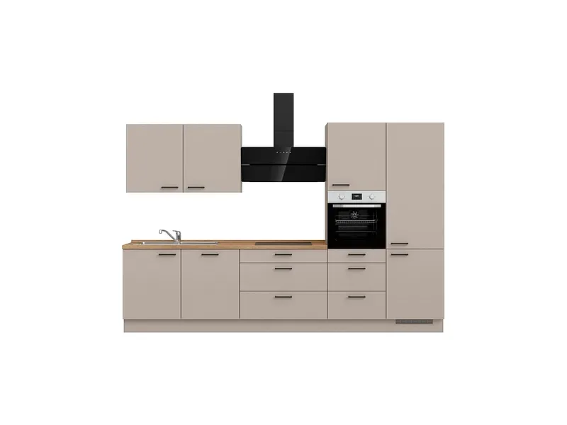 Komplette Küche MODUSET EASYTOUCH PREMIUM Sand ultramatt 60x330cm