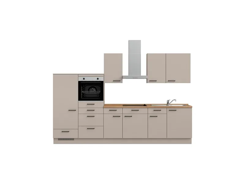 Komplette Küche MODUSET EASYTOUCH CLASSIC Sand ultramatt 60x330cm