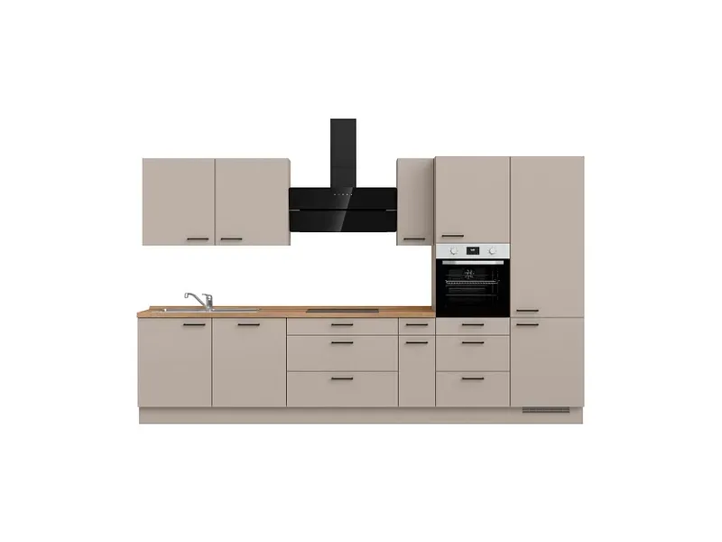 Komplette Küche MODUSET EASYTOUCH PREMIUM Sand ultramatt 60x360cm