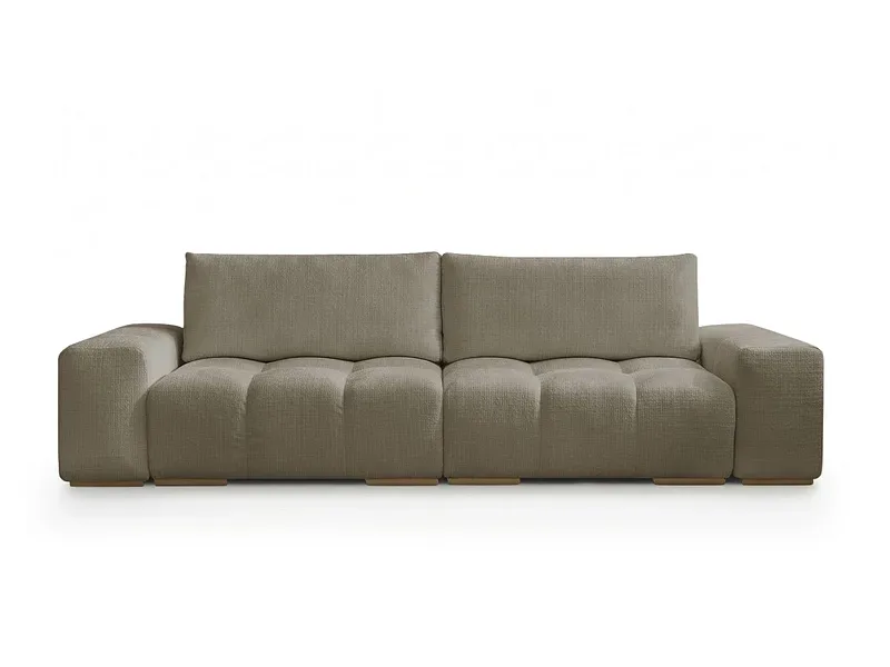 3er Sofa BOBOCHIC ANAKIN Stoff mit Textur taupe