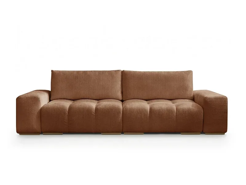 3er Sofa BOBOCHIC ANAKIN Stoff mit Textur orange
