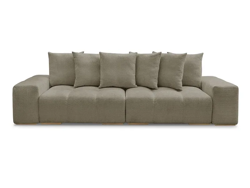 3er Sofa BOBOCHIC ANAKIN Stoff mit Textur taupe