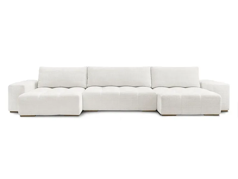 Wohnlandschaft BOBOCHIC ANAKIN Stoff mit Textur weiss