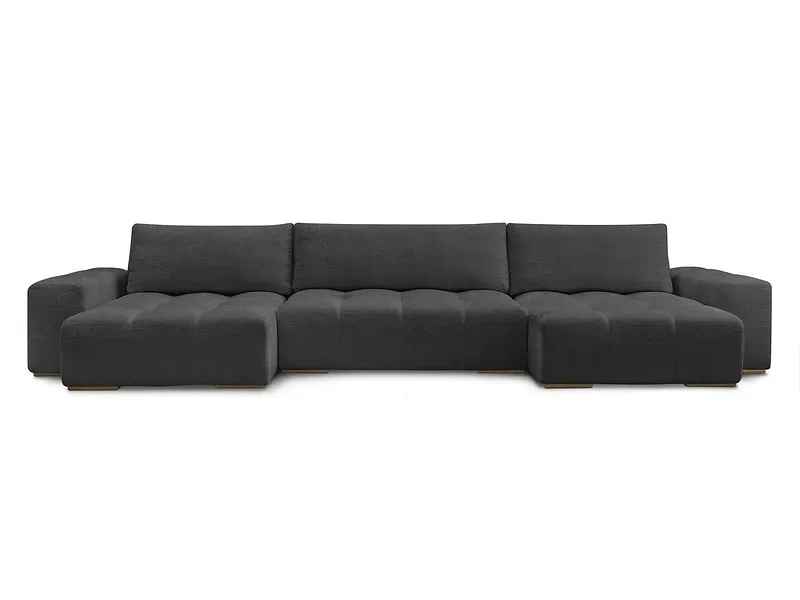 Wohnlandschaft BOBOCHIC ANAKIN Stoff mit Textur schwarz