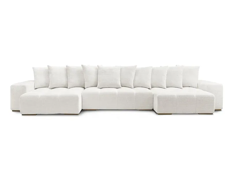 Wohnlandschaft BOBOCHIC ANAKIN Stoff mit Textur weiss