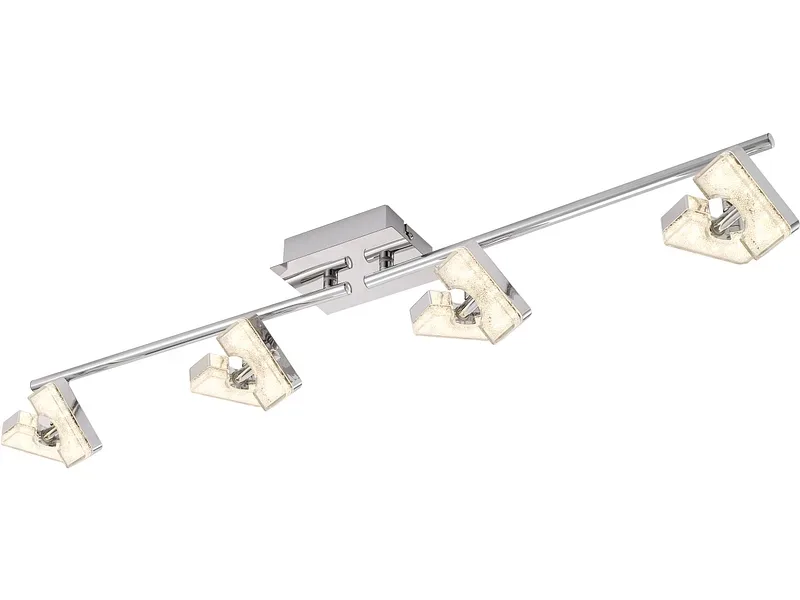 4 Spots LED LEO 9.5cm 24W silver