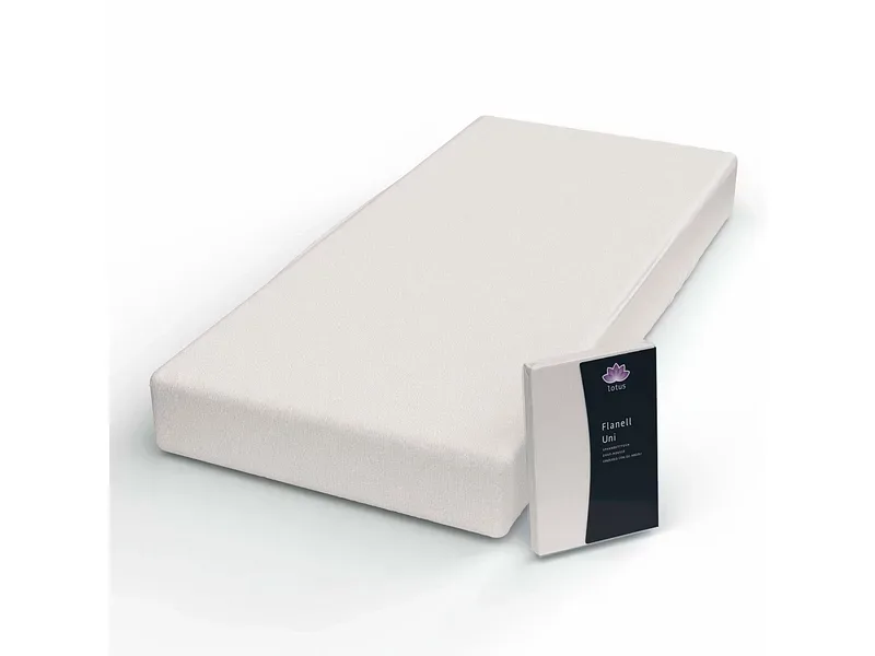 LOTUS Fixleintuch FLANELL DH 100x200cm wolkenweiss