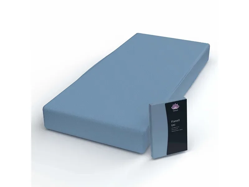 LOTUS Fixleintuch FLANELL DH 160x200cm blau