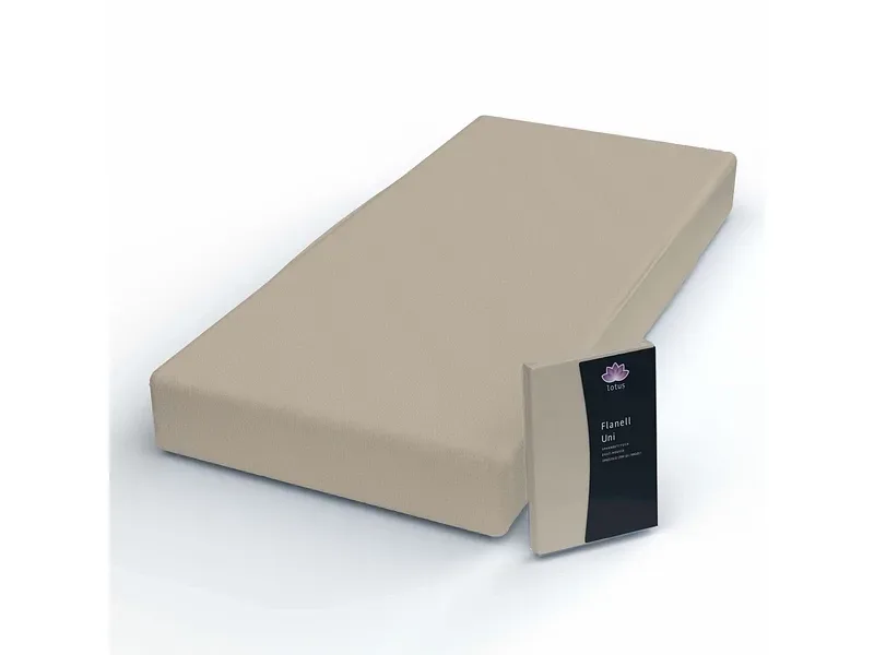 LOTUS Fixleintuch FLANELL DH 160x200cm taupe