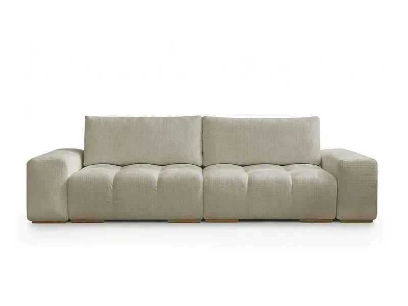 3er Sofa BOBOCHIC ANAKIN Stoff mit Textur beige