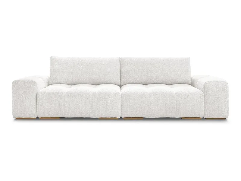 3er Sofa BOBOCHIC ANAKIN Boucle-Stoff weiss