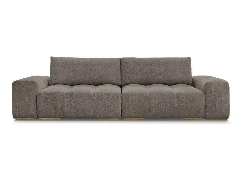 3er Sofa BOBOCHIC ANAKIN Boucle-Stoff rotbraun