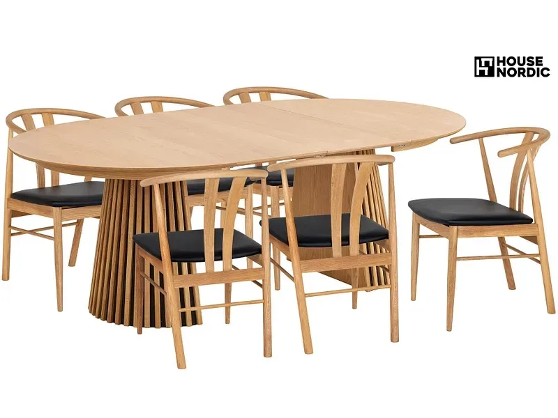 Set Tisch und 6 Stühle HOUSE NORDIC OSAKA