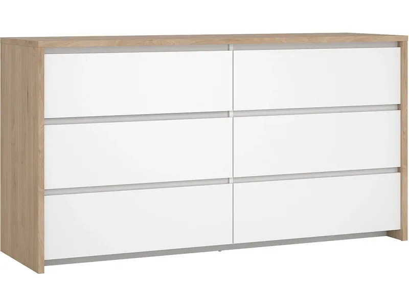 Kommode NEXT 6 Schubladen 157.1x48.1x83.8cm jackson eiche glitzernd / matt
