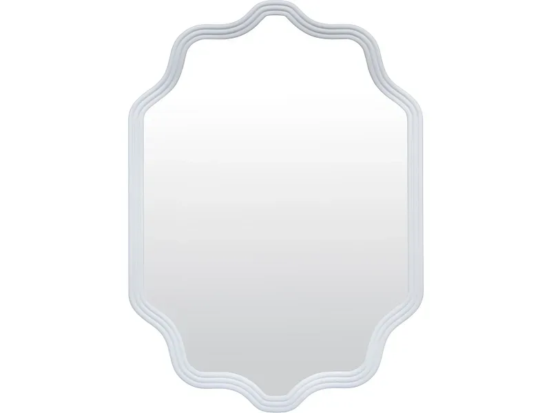 Spiegel rund WAVY 49.5x68.5cm weiss